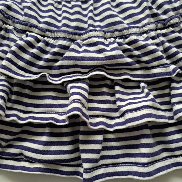 Boden Striped Navy and White Tiered Ruffle Skort - Picture 10 of 10